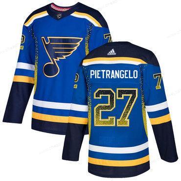 Men’s St. Louis Blues #27 Alex Pietrangelo Royal Drift Fashion Adidas Jersey