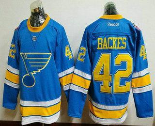 Men’s St. Louis Blues #42 David Backes Blue 2017 Winter Classic Stitched NHL Reebok Hockey Jersey