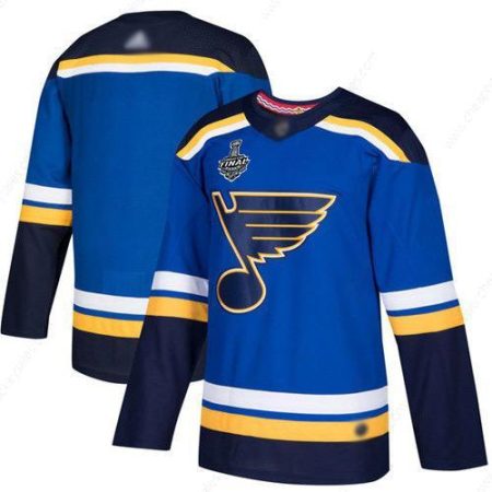 Men’s St. Louis Blues Blank Blue Home Authentic 2019 Stanley Cup Final Bound Stitched Hockey Jersey