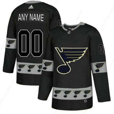 Men’s St.Louis Blues Custom Black Team Logos Fashion Adidas Jersey