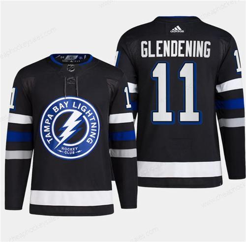 Men’s Tampa Bay Lightning #11 Luke Glendening Black 2024 Stadium Series Stitched Jersey