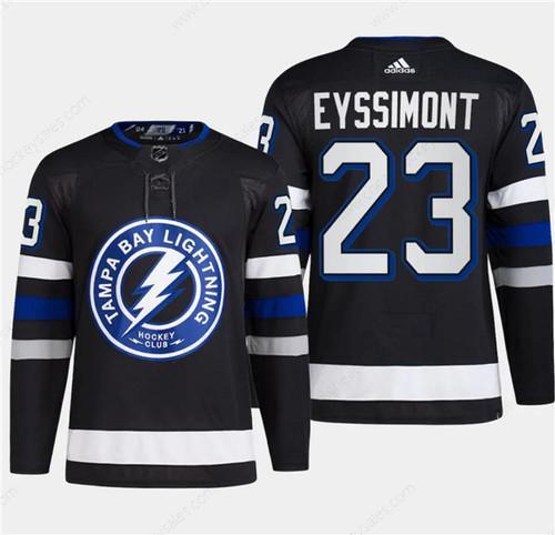 Men’s Tampa Bay Lightning #23 Michael Eyssimont Black 2024 Stadium Series Stitched Jersey