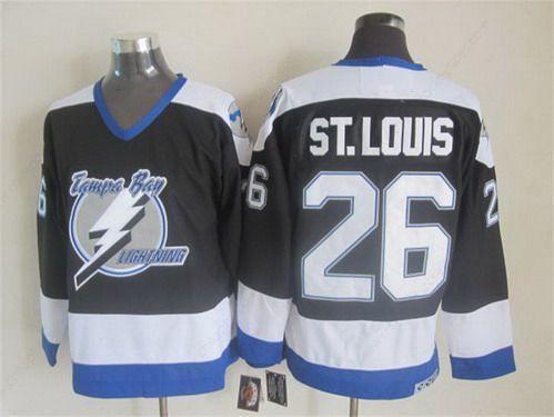 Men’s Tampa Bay Lightning #26 Martin St. Louis 2003-04 Black CCM Vintage Throwback Jersey