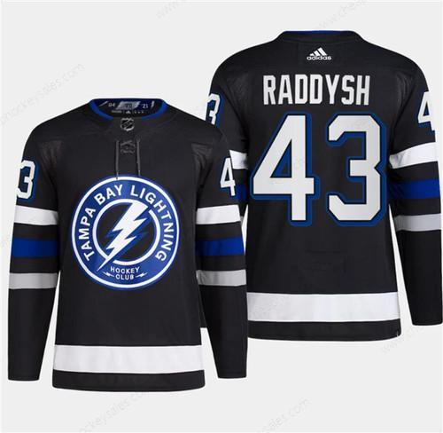 Men’s Tampa Bay Lightning #43 Darren Raddysh Black 2024 Stadium Series Stitched Jersey