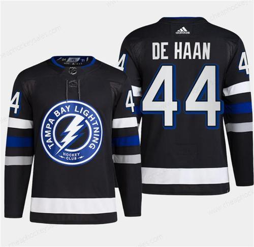 Men’s Tampa Bay Lightning #44 Calvin De Haan Black 2024 Stadium Series Stitched Jersey