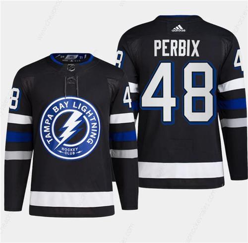 Men’s Tampa Bay Lightning #48 Nick Perbix Black 2024 Stadium Series Stitched Jersey