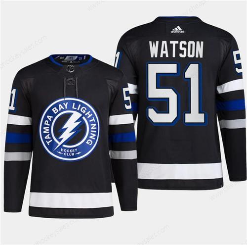 Men’s Tampa Bay Lightning #51 Austin Watson Black 2024 Stadium Series Stitched Jersey