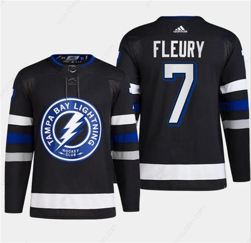 Men’s Tampa Bay Lightning #7 Haydn Fleury Black 2024 Stadium Series Stitched Jersey