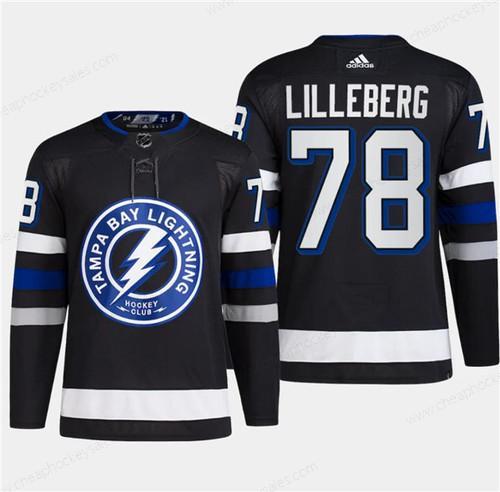 Men’s Tampa Bay Lightning #78 Emil Martinsen Lilleberg Black 2024 Stadium Series Stitched Jersey