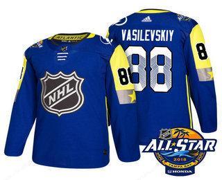 Men’s Tampa Bay Lightning #88 Andrei Vasilevskiy Blue 2018 NHL All-Star Stitched Ice Hockey Jersey