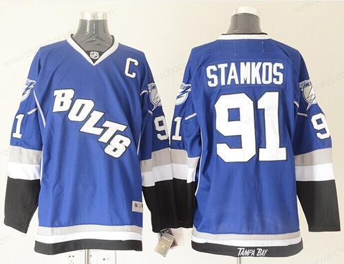 Men’s Tampa Bay Lightning #91 Steven Stamkos Blue Third Stitched NHL Jersey