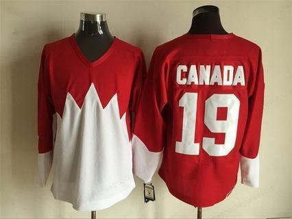 Men’s Team Canada #19 Canada 1972 CCM Throwback Hockey Red Jersey