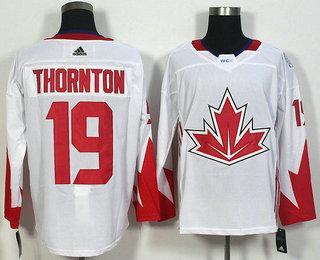 Men’s Team Canada #19 Joe Thornton White 2016 World Cup Of Hockey Game Jersey