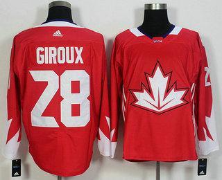 Men’s Team Canada #28 Claude Giroux Red 2016 World Cup Of Hockey Game Jersey