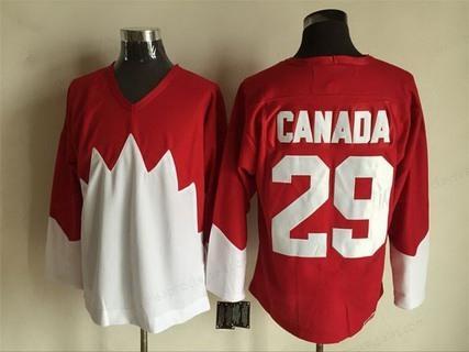 Men’s Team Canada #29 Canada 1972 CCM Throwback Hockey Red Jersey