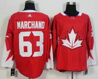 Men’s Team Canada #63 Brad Marchand Red 2016 World Cup Of Hockey Game Jersey