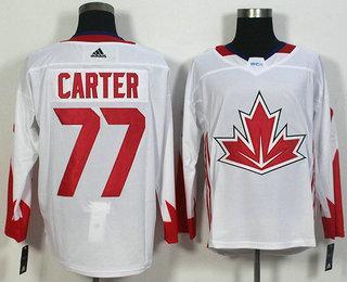 Men’s Team Canada #77 Jeff Carter White 2016 World Cup Of Hockey Game Jersey