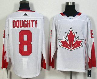 Men’s Team Canada #8 Drew Doughty White 2016 World Cup Of Hockey Game Jersey