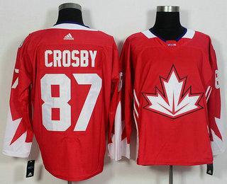 Men’s Team Canada #87 Sidney Crosby Red 2016 World Cup Of Hockey Game Jersey