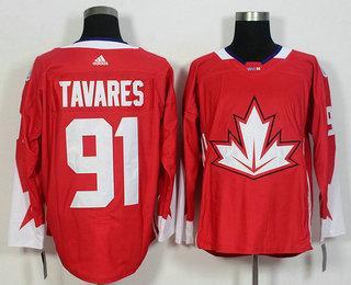 Men’s Team Canada #91 John Tavares Red 2016 World Cup Of Hockey Game Jersey