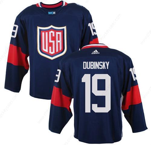 Men’s Team Usa #19 Brandon Dubinsky Navy Blue 2016 World Cup Of Hockey Game Jersey