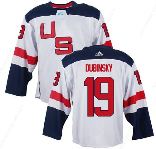 Men’s Team Usa #19 Brandon Dubinsky White 2016 World Cup Of Hockey Game Jersey