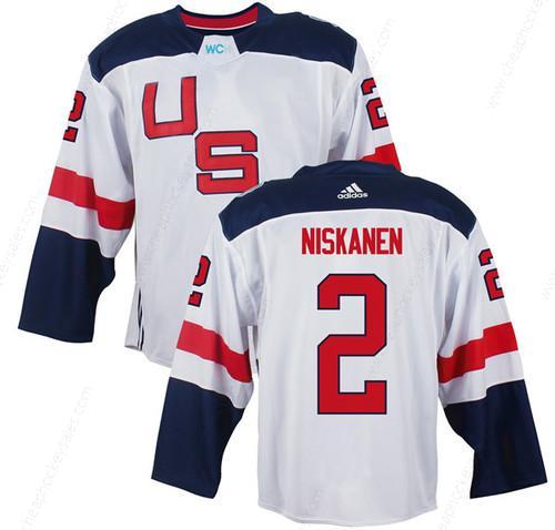 Men’s Team Usa #2 Matt Niskanen White 2016 World Cup Of Hockey Game Jersey