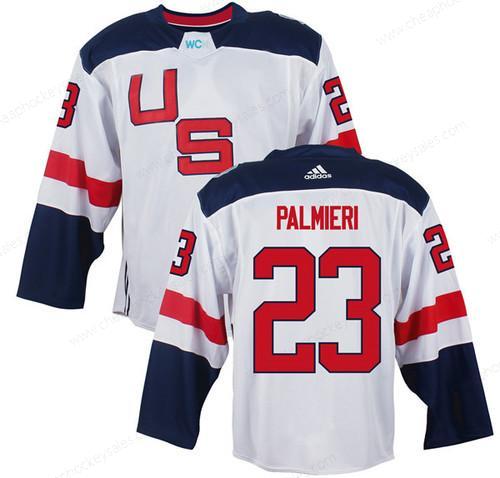 Men’s Team Usa #23 Kyle Palmieri White 2016 World Cup Of Hockey Game Jersey