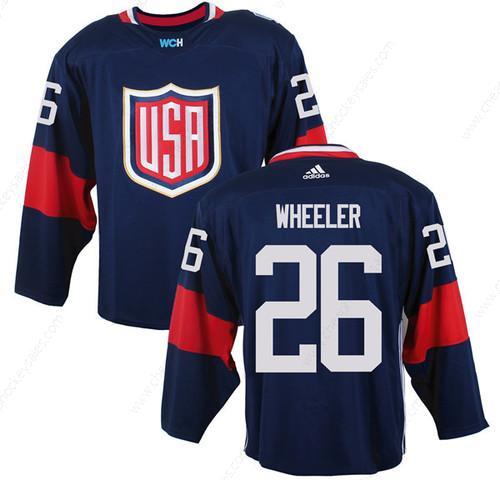 Men’s Team Usa #26 Blake Wheeler Navy Blue 2016 World Cup Of Hockey Game Jersey