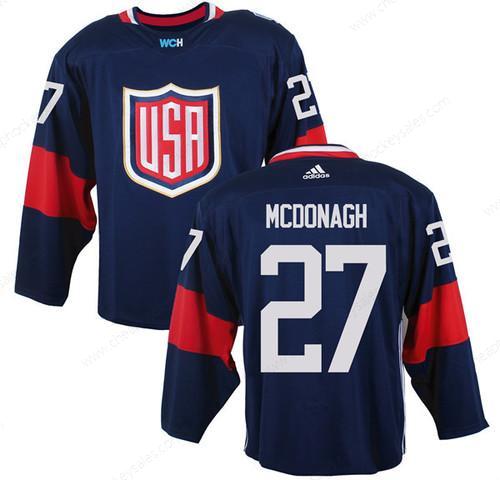 Men’s Team Usa #27 Ryan Mcdonagh Navy Blue 2016 World Cup Of Hockey Game Jersey