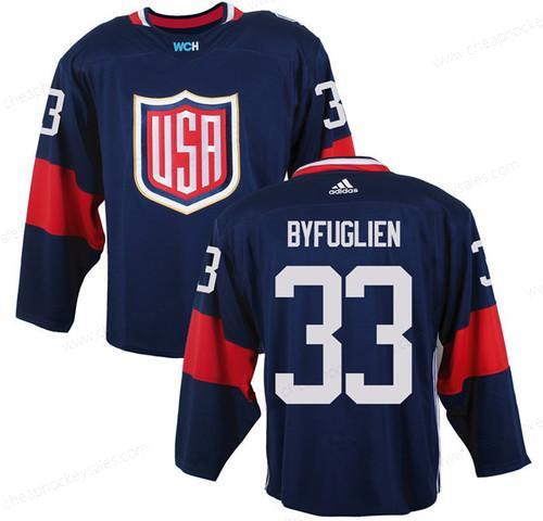 Men’s Team Usa #33 Dustin Byfuglien Navy Blue 2016 World Cup Of Hockey Game Jersey