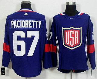 Men’s Team Usa #67 Max Pacioretty Navy Blue 2016 World Cup Of Hockey Game Jersey