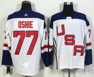 Men’s Team Usa #77 T.J. Oshie White 2016 World Cup Of Hockey Game Jersey