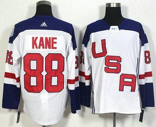 Men’s Team Usa #88 Patrick Kane White 2016 World Cup Of Hockey Game Jersey