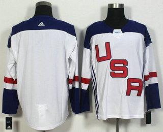 Men’s Team Usa Blank White 2016 World Cup Of Hockey Game Jersey