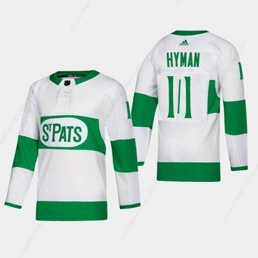 Men’s Toronto Maple Leafs #11 Zach Hyman Toronto St. Pats Road Authentic Player White Jersey