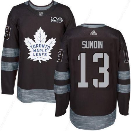 Men’s Toronto Maple Leafs #13 Mats Sundin Black 100Th Anniversary Stitched NHL 2017 Adidas Hockey Jersey