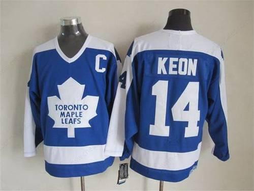 Men’s Toronto Maple Leafs #14 Dave Keon 1982-83 Blue CCM Vintage Throwback Jersey