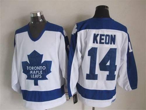 Men’s Toronto Maple Leafs #14 Dave Keon 1982-83 White CCM Vintage Throwback Jersey