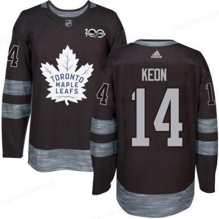 Men’s Toronto Maple Leafs #14 Dave Keon Black 100Th Anniversary Stitched NHL 2017 Adidas Hockey Jersey