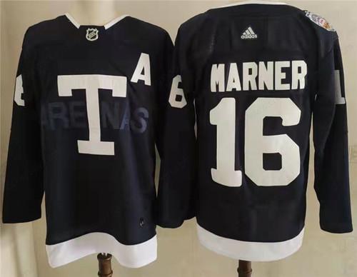 Men’s Toronto Maple Leafs 16 Mitchell Marner Navy 2022 NHL Heritage Classic Adidas Jersey