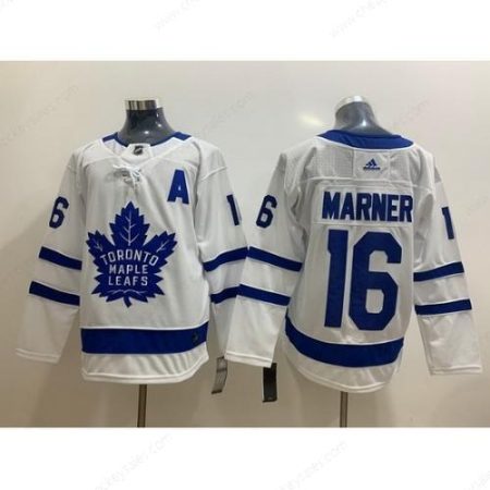 Men’s Toronto Maple Leafs #16 Mitchell Marner White With A Patch Adidas Stitched NHL Jersey