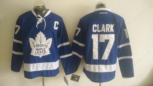 Men’s Toronto Maple Leafs #17 Wendel Clark Royal Blue 2016-17 Home 100Th Anniversary Hockey Jersey