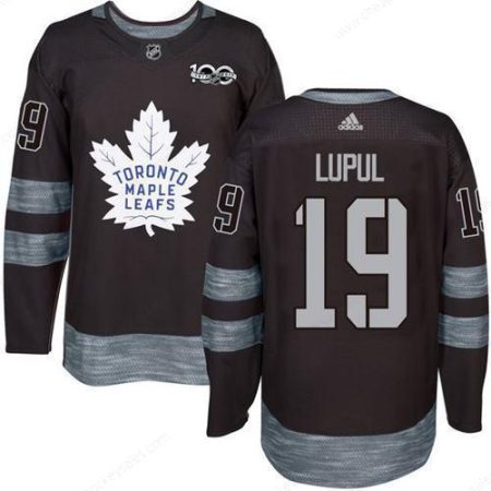 Men’s Toronto Maple Leafs #19 Joffrey Lupul Black 100Th Anniversary Stitched NHL 2017 Adidas Hockey Jersey