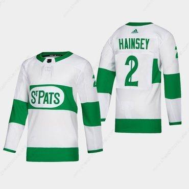 Men’s Toronto Maple Leafs #2 Ron Hainsey Toronto St. Pats Road Authentic Player White Jersey