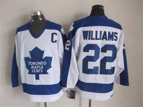 Men’s Toronto Maple Leafs #22 Tiger Williams 1982-83 White CCM Vintage Throwback Jersey