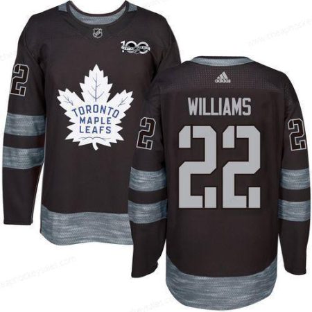 Men’s Toronto Maple Leafs #22 Tiger Williams Black 100Th Anniversary Stitched NHL 2017 Adidas Hockey Jersey