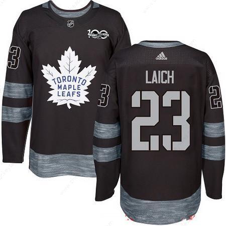 Men’s Toronto Maple Leafs #23 Brooks Laich Black 100Th Anniversary Stitched NHL 2017 Adidas Hockey Jersey