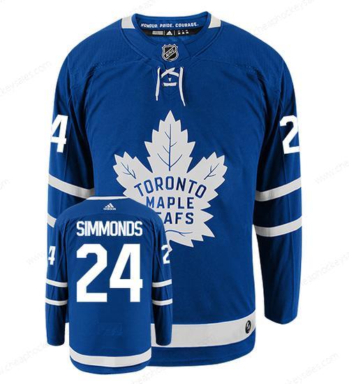 Men’s Toronto Maple Leafs #24 Wayne Simmonds Adidas Authentic Home NHL Hockey Jersey