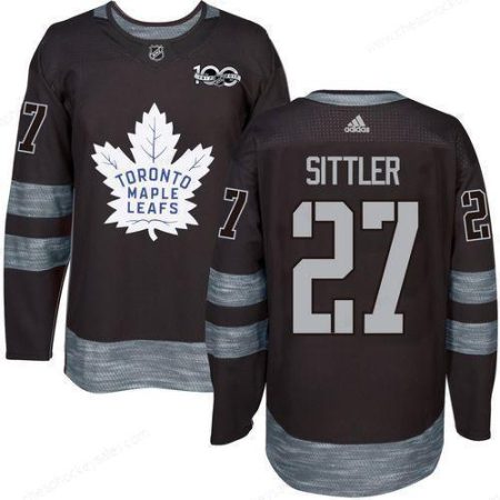 Men’s Toronto Maple Leafs #27 Darryl Sittler Black 100Th Anniversary Stitched NHL 2017 Adidas Hockey Jersey